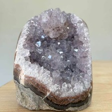 3LB Natural Amethyst Geode Cluster Crystal Mineral Specimen Healing Decor Gift picture