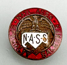 VINTAGE NATIONAL ASSOCIATION SPECIALTY SALESMEN (NASS) EAGLE SCREW BACK PIN A405 picture