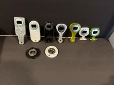 Lot of 9 Vintage Wall Mount Bottle Openers Metal & Plastic Breweriana picture