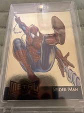 1995 Marvel Metal Spider-Man Gold Blaster #12 Rare Vintage Gold Parallel Card🔥 picture