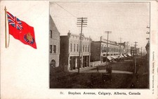 Old Vintage Postcard Stephen Avenue Calgary Alberta Unposted Macfarlane picture