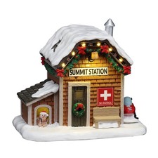 Lemax Vail Village Ski Patrol Summit Station W Christmas Decors 64679 picture