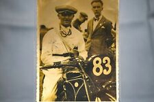 1930s BMW Motorad Motorcycle & Driver #83 BMW R4 Motorcycle Racing RPPC picture