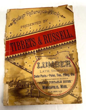 Vintage 1885 Tibbets & Russell Lumber Pocket Reference Book-Minneapolis, MN picture