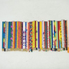 Lot of 54 Vintage 80s Novelty Pencils Made In USA Unused Moon Beam Lisa Frank picture