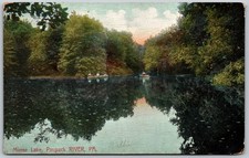 1908 Mirror Lake Paupack River Pennsylvania ANTIQUE Postcard 5236 picture