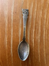 Antique Navajo Fred Harvey Silver Spoon 1907 Whirling Log Bow Arrow Stamped picture