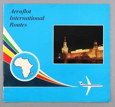 AEROFLOT INTERNATIONAL ROUTES BROCHURE RUSSIA SOVIET IL-62 ILYUSHIN TUPOLEV CCCP picture