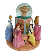 Princess Wishing Fountain Snow Globe Musical Disney Store Exclusive RARE HTF picture