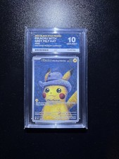 Pokémon TCG Pikachu Grey Felt Hat ACE 10 gem mint picture