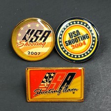 USA SHOOTING TEAM USA United States OLYMPICS Pin Back Pin Lot 2007 2004 picture