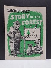 Vtg 1957 Smokey Bear's STORY OF THE FOREST Child's Activity Coloring Workbook picture