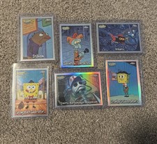 Topps 2025 Topps Chrome SpongeBob SquarePants REFRACTOR 6 Card Lot picture