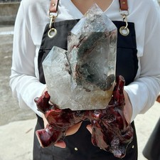 All 5.6LB Natural Ghost Phantom Quartz Crystal Wand Double Point Healing C3084 picture
