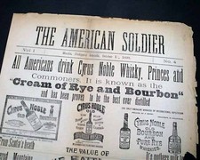 Rare MANILA Philippines Islands Filipino-American War 1898 Military Newspaper picture