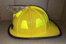 Cairns & Brother Classic 1000 Firefighter Helmet Yellow w/ Yellow Triangles picture
