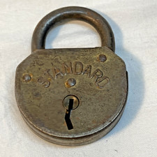 Antique Old Standard Padlock Lock No Key picture