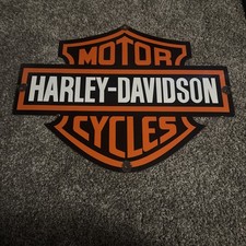 Vintage Harley-Davidson Dealer Porcelain Motorcycle Size 18 X 24 picture