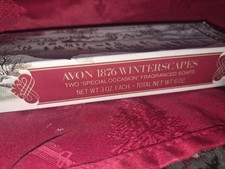 Vintage Avon 1876 Winterscapes Fragranced Soaps Set of 2 New In Box Christmas picture
