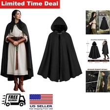 Renaissance Cloak Women - Medieval Hooded Cloak for Halloween Party picture