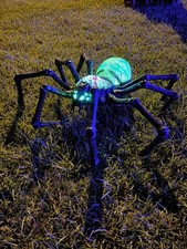 Home Depot Accents Halloween Classics Holiday Poseable Spider LED New no tags picture