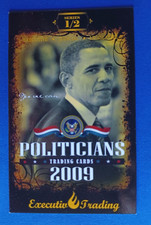 2009 EXECUTIVE TRADING CARDS PRESIDENT OBAMA SWEEPSTAKES 22K GOLD- EXPIRED picture