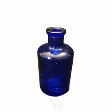 Vintage Cobalt Blue Dodge & Olcott Bottle - Held Essential Oils & Flavors 3