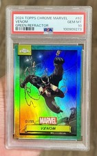 2024 Topps Chrome Marvel Venom True Green #1/99 PSA 10 picture