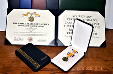 Honorable Service Medal and Certificate in Case with Certificate Folder picture