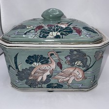 Late 18Th Early 19Th Century Dynasty Heygill & HFP Macau Porcelain Trinket Box picture