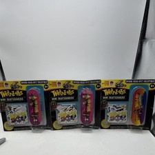 Lot of 3 Vintage Weird-Ohs Mini Skateboards Taco Bell Collectibles with Stickers picture