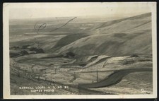 WA Goldendale RARE RPPC 1938 THE MARYHILL LOOPS of HIGHWAY 97 Coffey Photo 2 picture