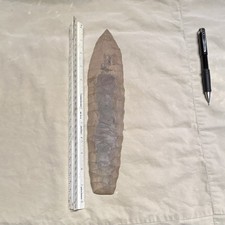 Large Flint Knapped Stone Spearhead Blade Point Artifact - Ownership History N/A picture