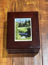 Rare The Alisal Guest Ranch & Resort Playing Cards with Wood & Tile Deck Box picture
