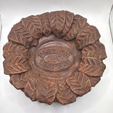 RARE Vintage Partagas 160th Anniversary Cigar Ashtray Ceramic Tobacco Leaf W/Box picture