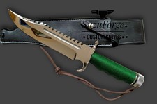Custom Handmade Rambo First Blood Rescue Replica  Bowie Knife with Sheath picture