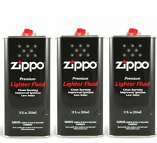 Zippo 12 fl.oz (355ml) Lighter Fluid Fuel 3 Can Value Pack Combo Set NEW picture