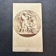 Antique Victorian Autumn Allegorical Trade Card Sepia Neoclassical CDV Ephemera picture