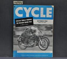 Vintage Cycle Magazine October 1950 AJS Factory Motorcycle Racing Triumph Harley picture