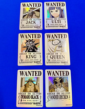 Bandai One Piece WANTED Holo Trading Card Lot 6 Jack Ulti King Queen Demaro picture