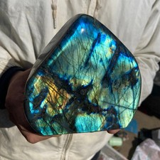 4.1lb Natural Labradorite Quartz Crystal Freeform Mineral Specimen Healing picture