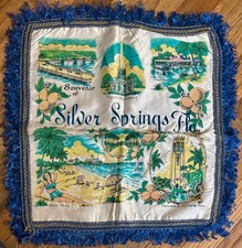 Vintage 1950s Silver Springs Florida Souvenir Pillow Case picture