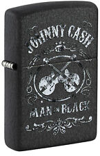 Zippo Johnny Cash Black Crackle Windproof Lighter, 48989 picture
