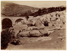 France, Pont du Diable, Saint-Guilhem-le-Désert, Aniane Original Vintage Print picture