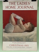 1915 Ladies Home Journal Christmas Newsstand Poster Antique Advertising Art picture