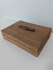 Vintage DOMAIN Woven Box Handmade Philippines Nautical Rope Knot Boho For sale picture
