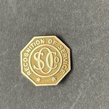 Estate 10K Solid Gold Amoco Standard Oil & Gas Co 1931 Employee Service Pin 1.6g picture
