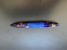 New Benu Fountain Pen Briolette Sterre Shimmer Blue Broad Nib Sparkle Rare Sky picture