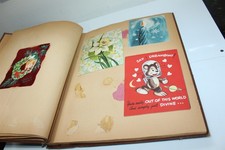 Vintage Scrapbook With Mostly Greeting Cards 12-1/4