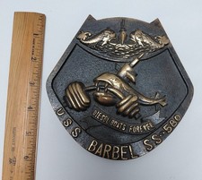VINTAGE SUBMARINE USS BARBEL SS 580  HEAVY PLAQUE picture